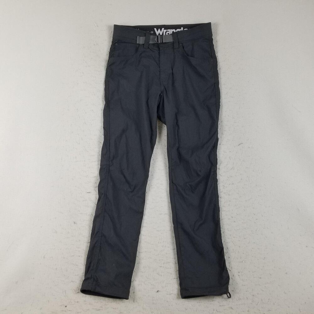 Wrangler All Terrain Gear Pants Mens 30x30 Black Outdoor Hiking Stretch Nylon